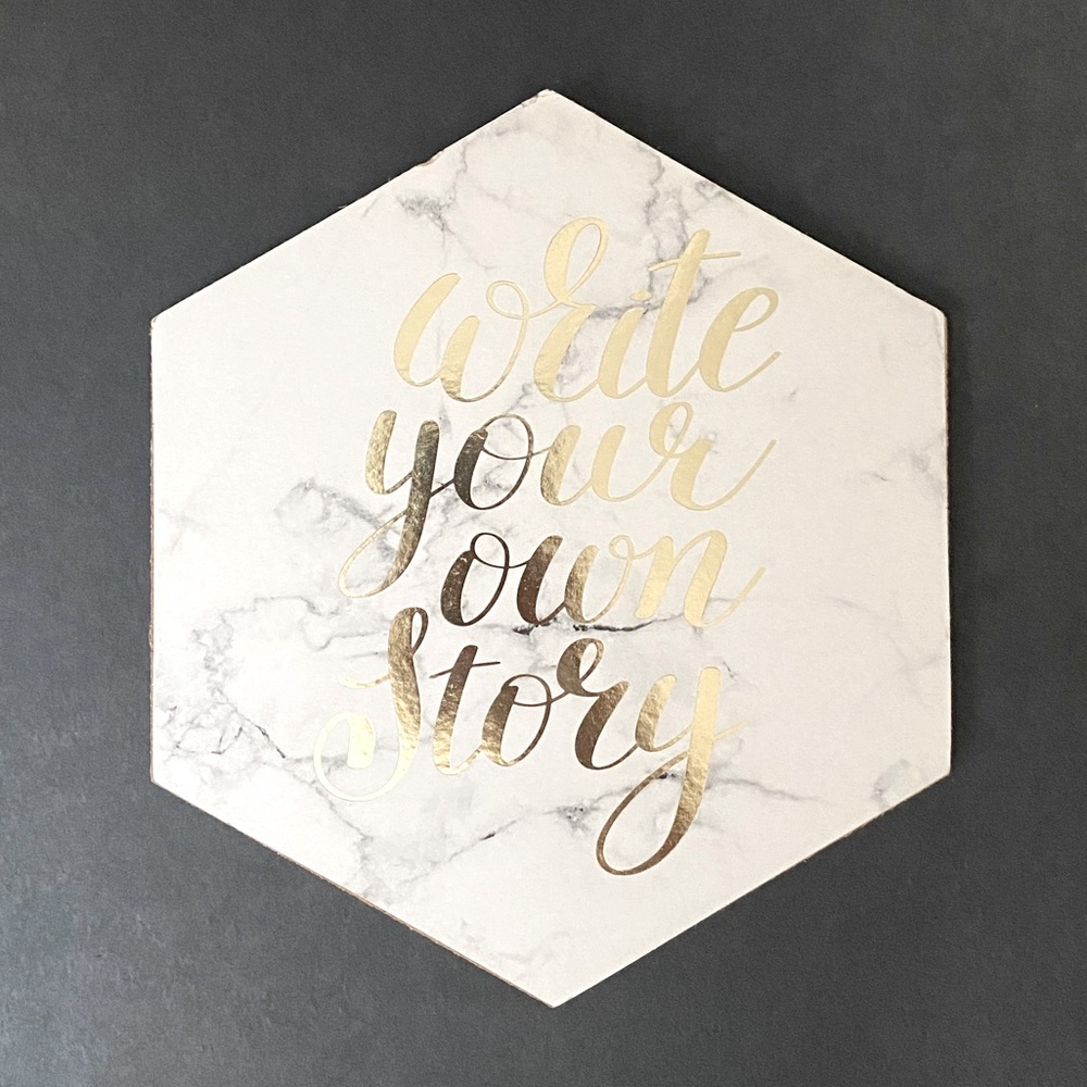 “WRITE YOUR OWN STORY” Wood Wall Decor